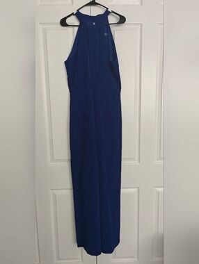 Julia Jordan Royal Blue Halter Jumpsuit